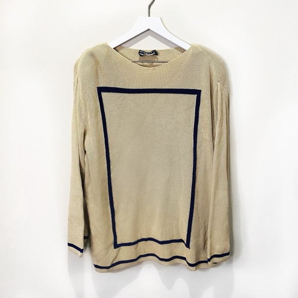 Salvatore Ferragamo Sweaters Salvatore Ferragamo Vintage Tan Navy